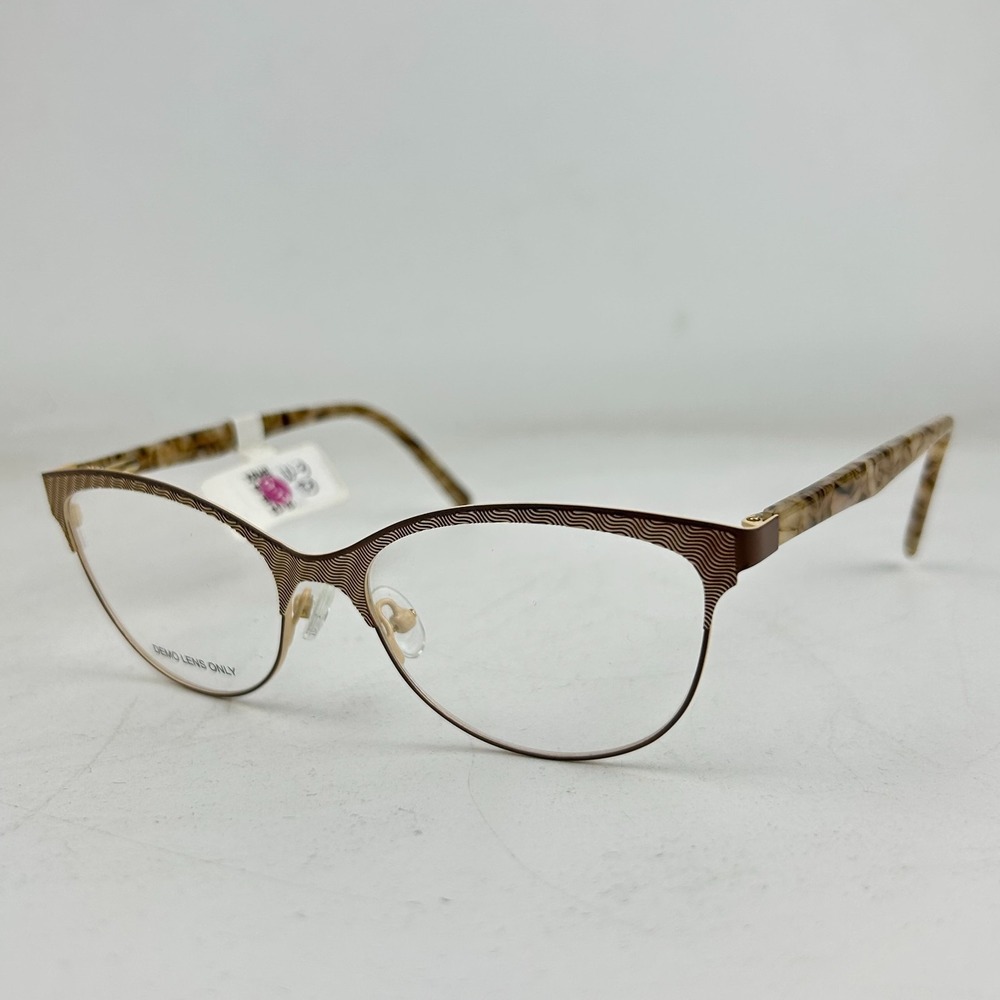 Walmart Eyewear‎ XRHE41S-C2 Unisex Eyeglasses Frame Brown Half Rim 53-16-140 mm